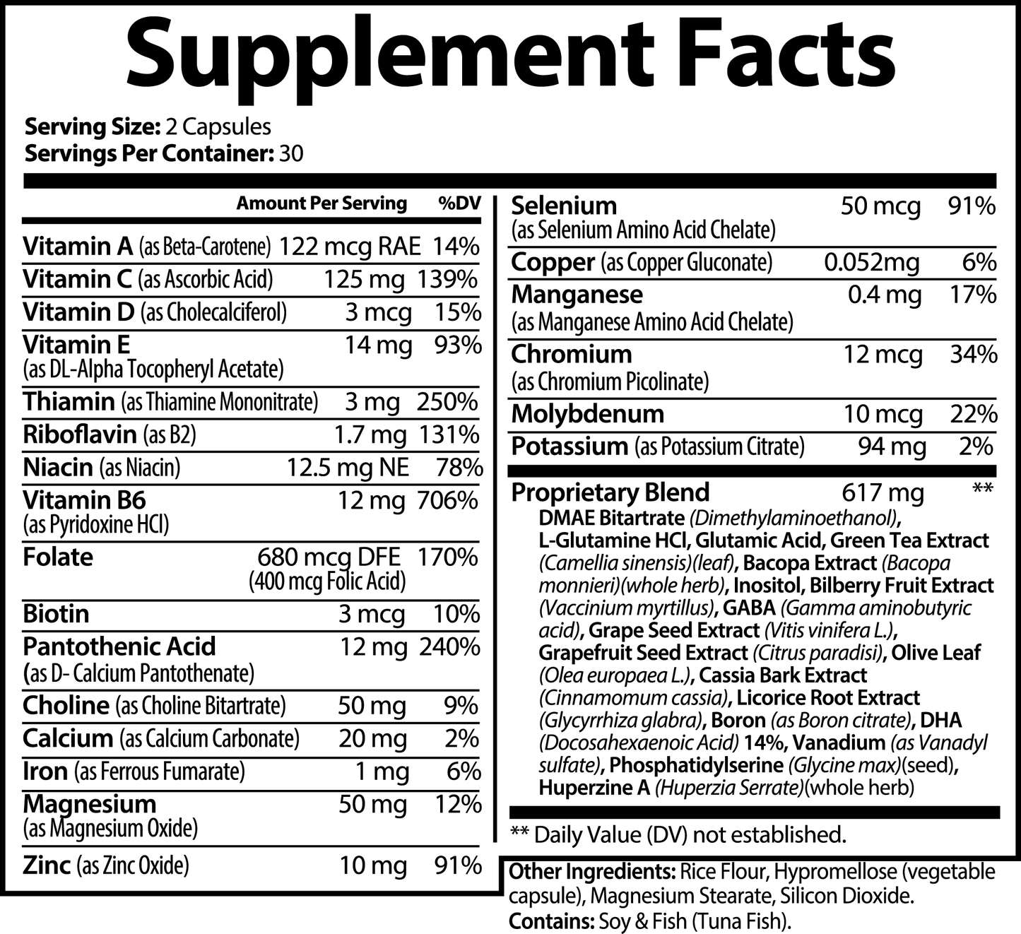 Nootropic Brain and Focus Formula
