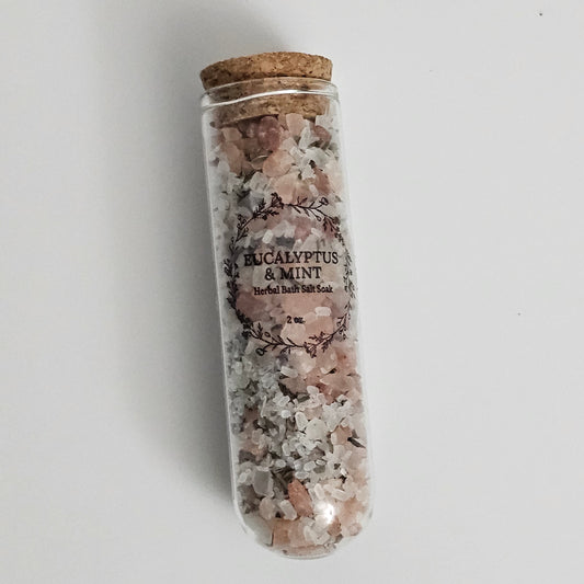 Eucalyptus and Mint Herbal Bath Salt Soak