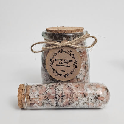 Eucalyptus and Mint Herbal Bath Salt Soak
