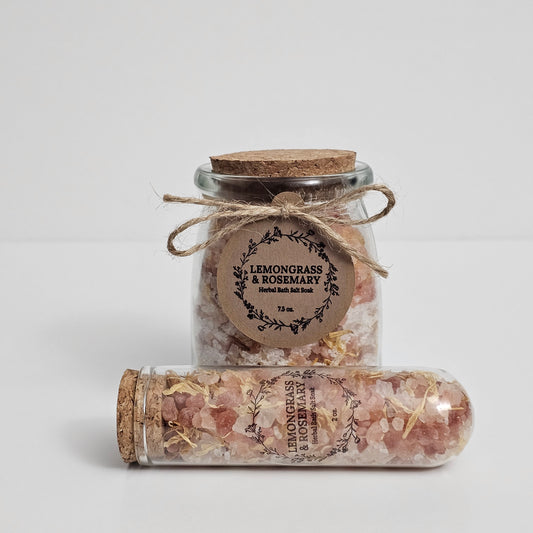 Lemongrass and Rosemary Herbal Bath Salt Soak