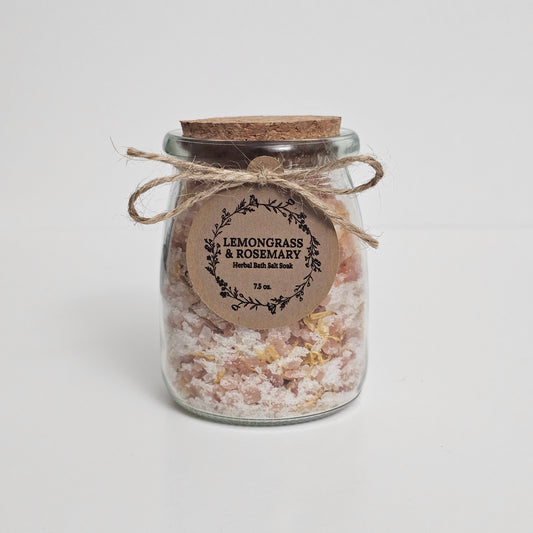 Lemongrass and Rosemary Herbal Bath Salt Soak